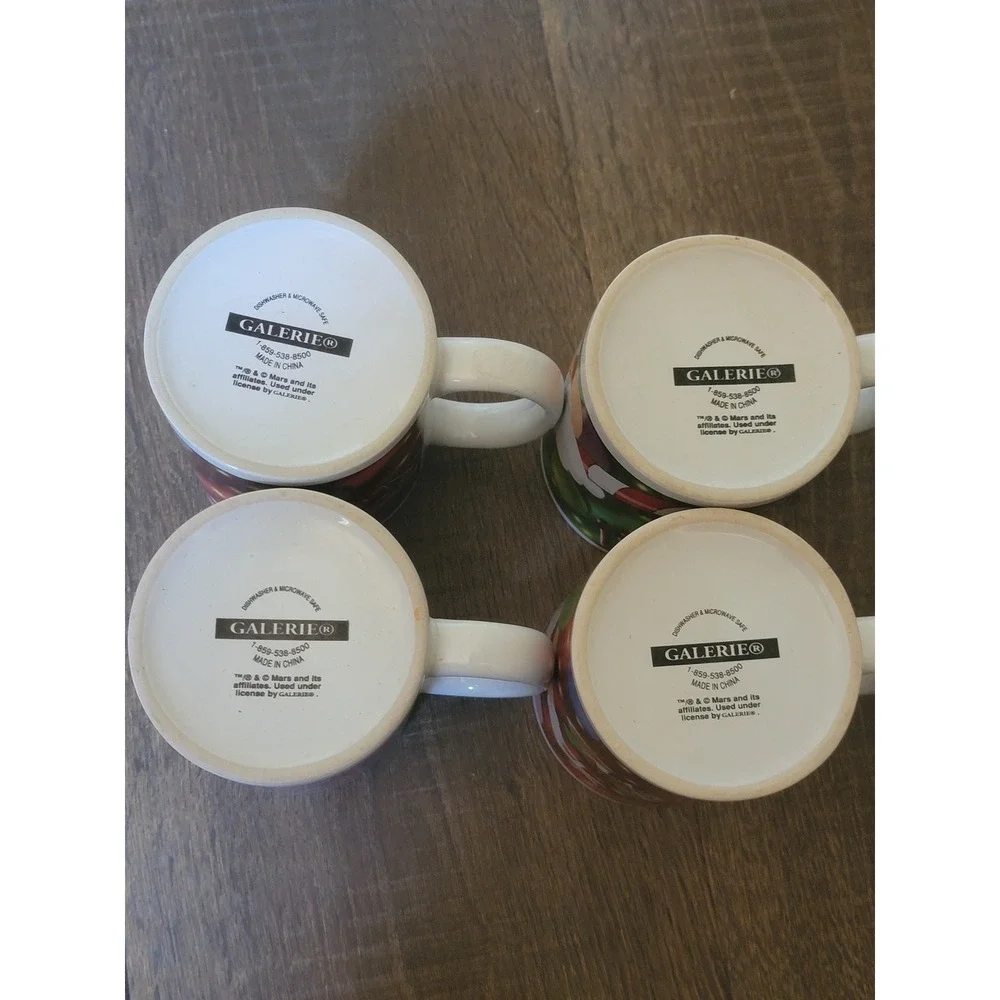 Galerie M&M's‎ Christmas Coffee Mugs Set of 4 Holiday Candy Character